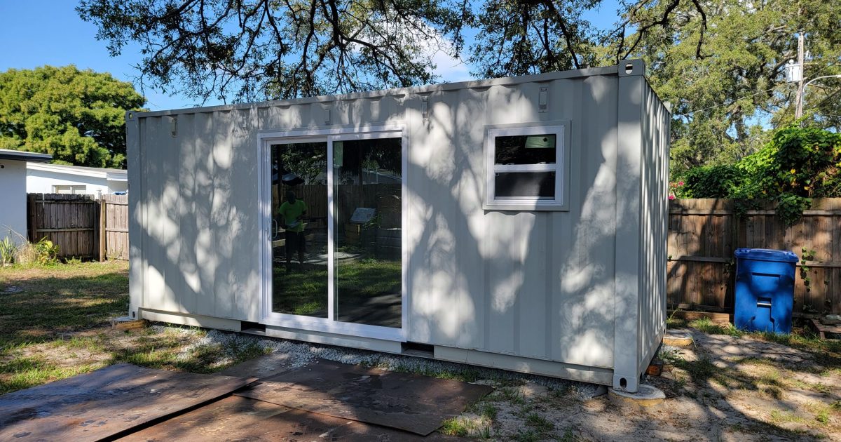 modified container homes and shed spaces