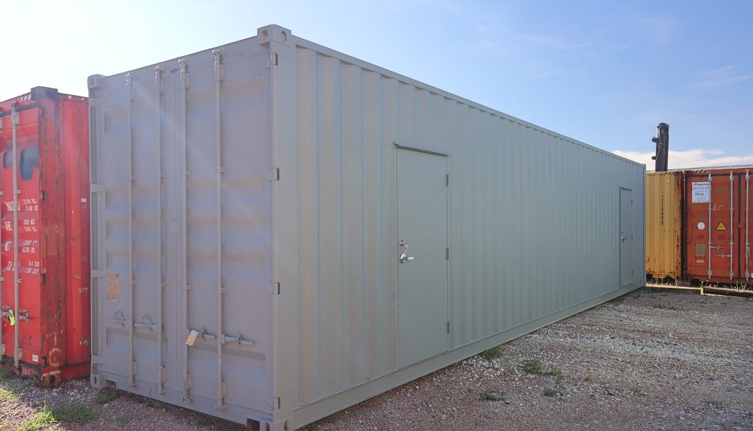 Gray 40 foot container A American Container