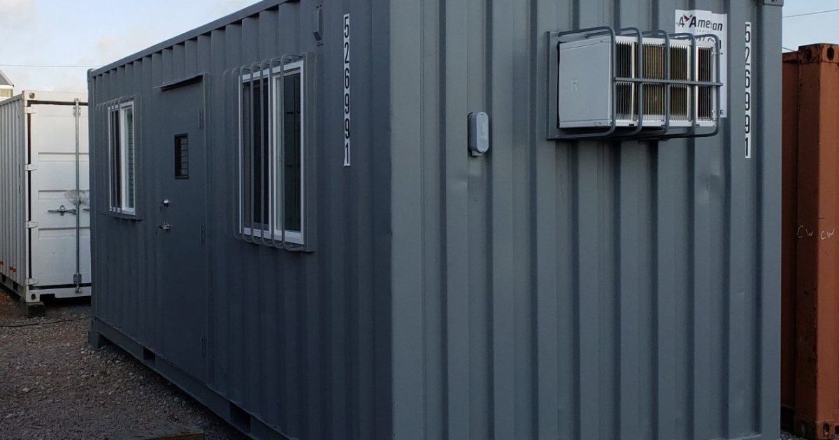 A American Container's 20 foot office front side