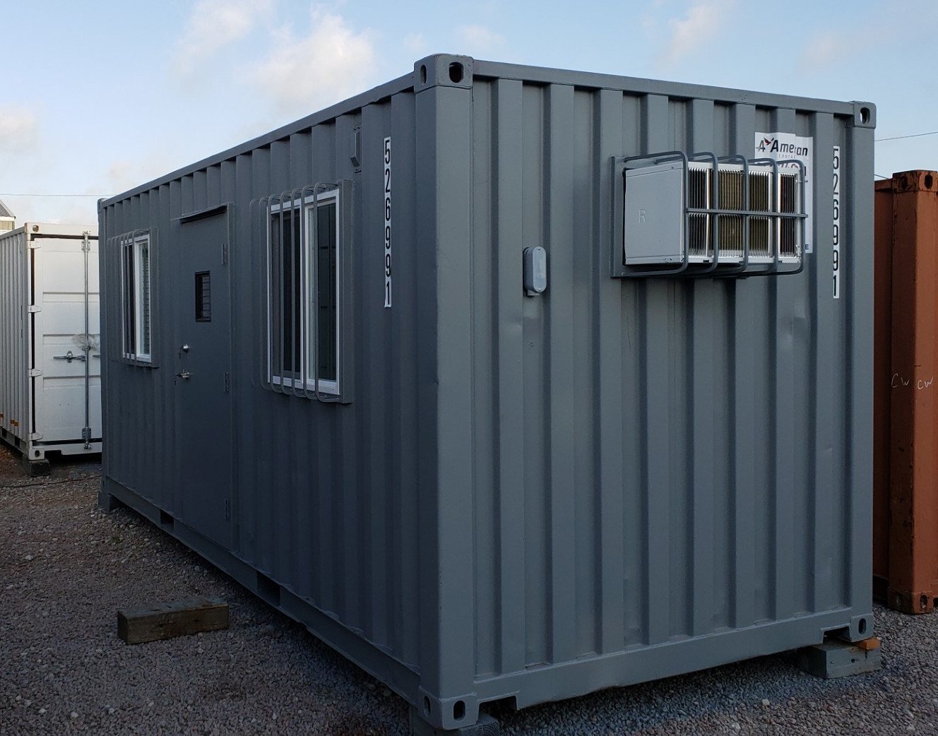 A American Container's 20 foot office front side