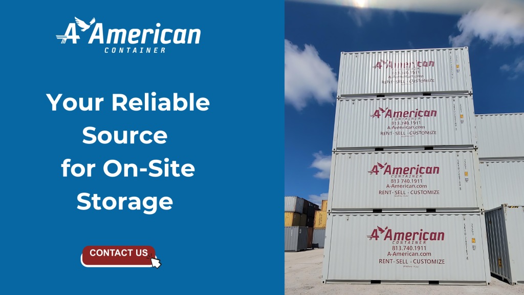 call to action banner graphic with photo of rental containers 