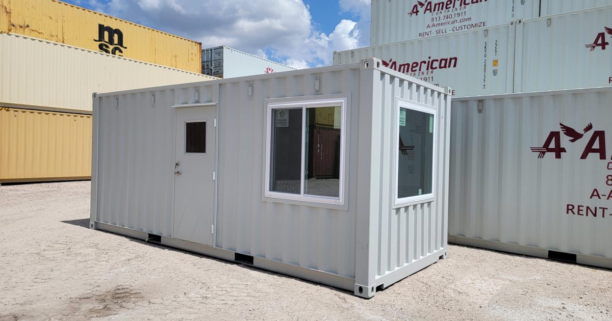 modified shipping container office