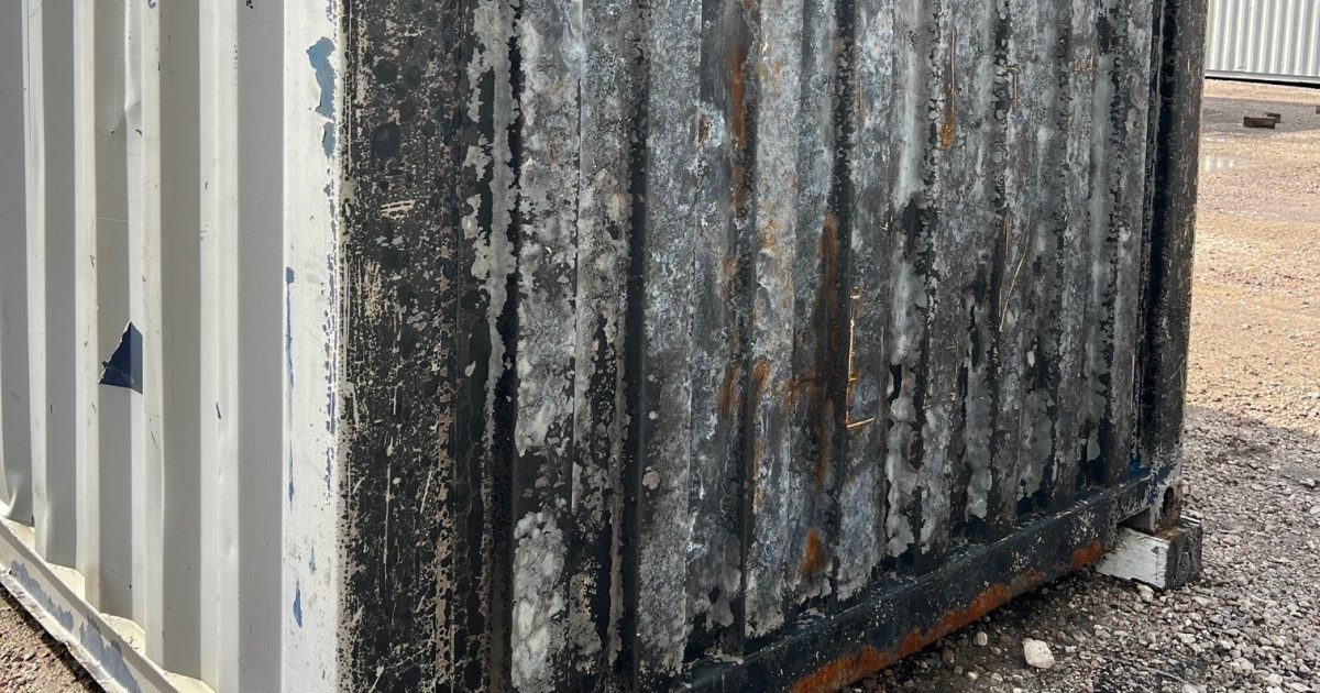 container fire outside
