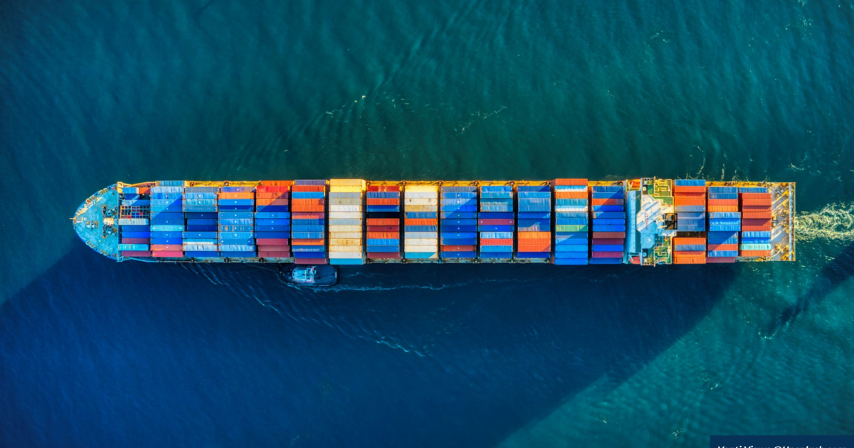 container ship at sea