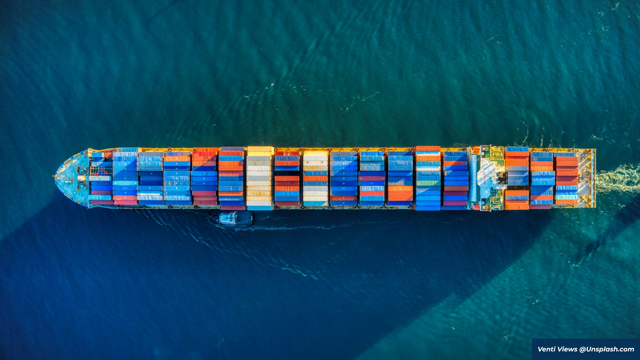 container ship at sea