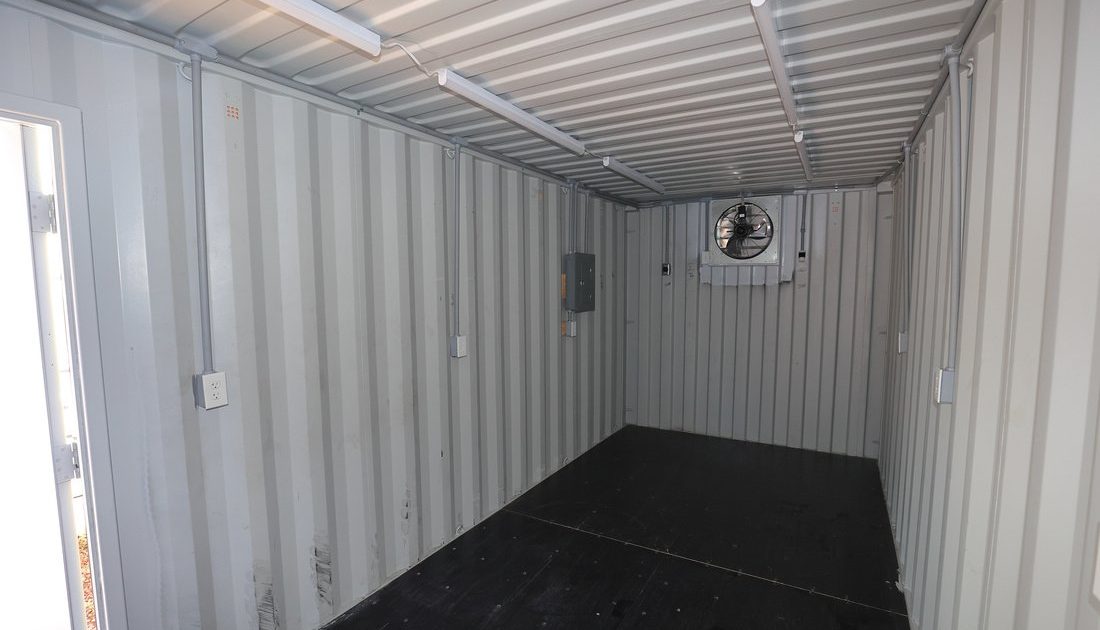 interior of container with flooring