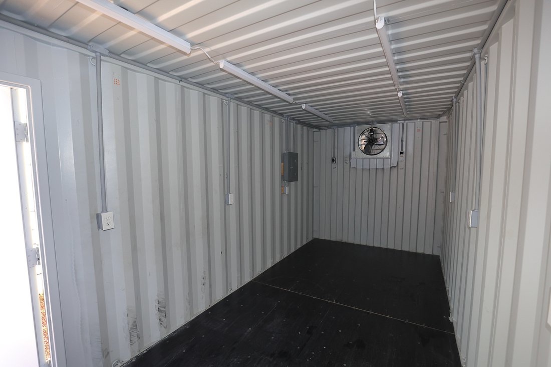 interior of container with flooring