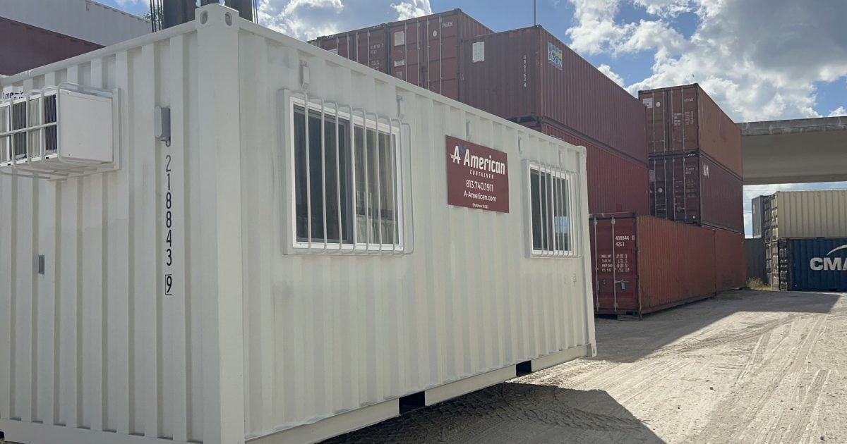 office modification with logo on lot